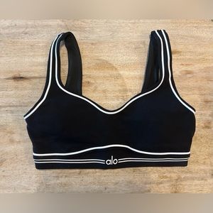 Alo Airbrush Heart Throb Bra - Black/White